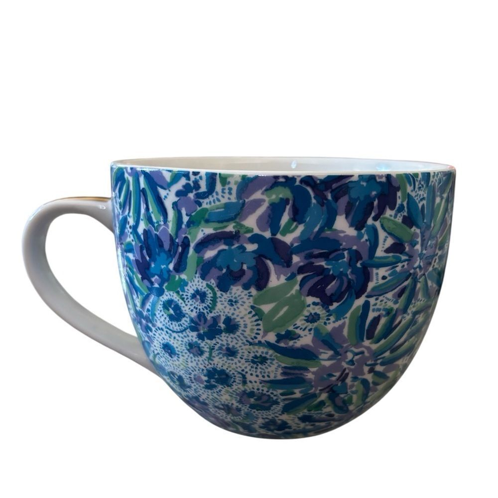 Lilly Pulitzer Blue Floral Coffee Mug
